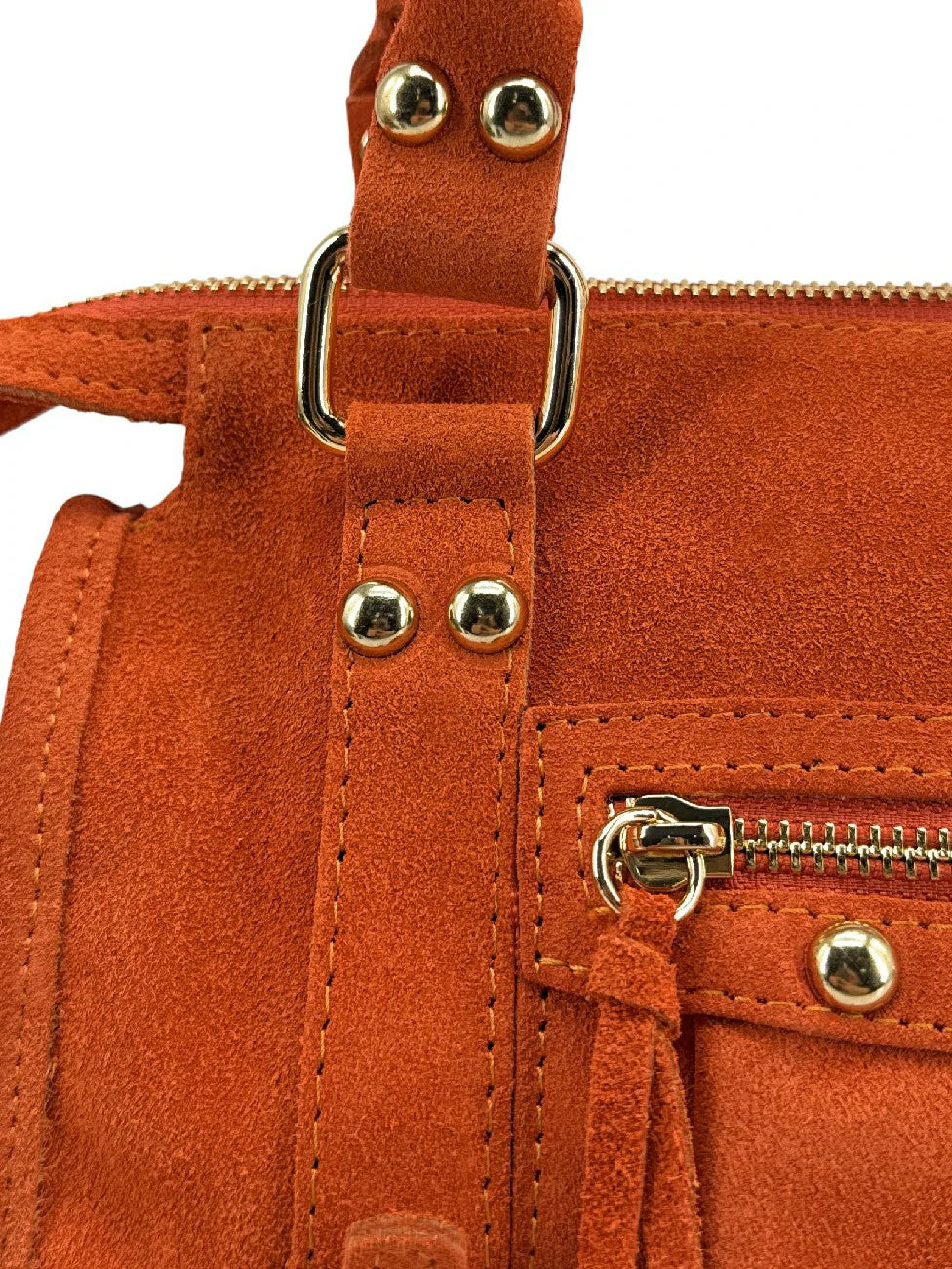 Mini-Tasche aus Wildleder STORM SUEDE NANO Mandarinenorange