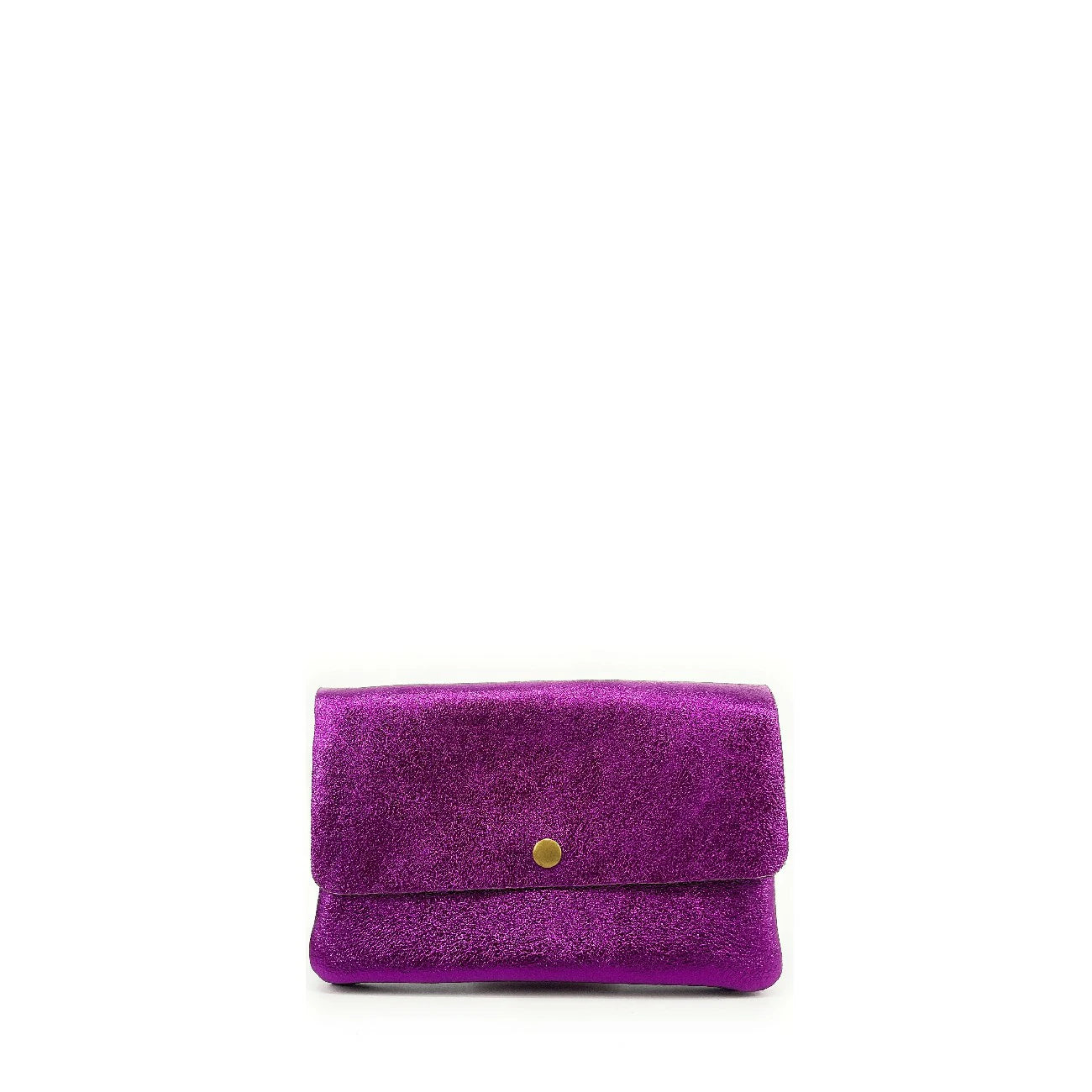 Sac pochette en cuir irisé MAELIA Violine