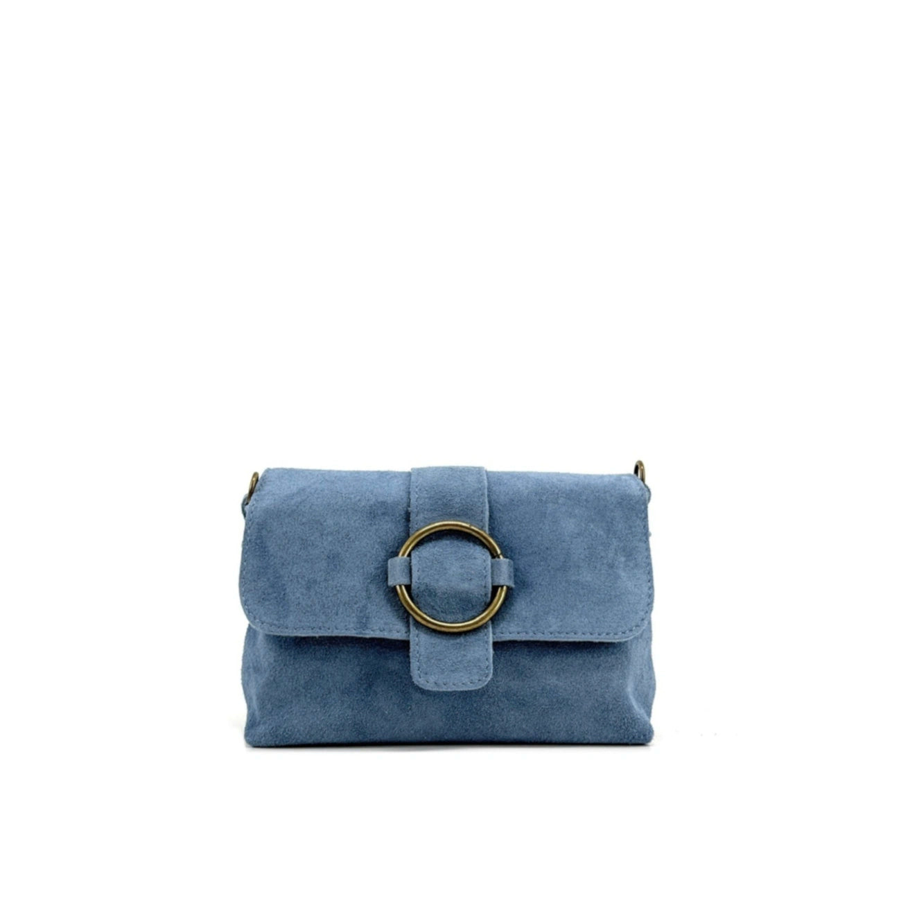 Sac à main en daim VERONE SUEDE Bleu denim