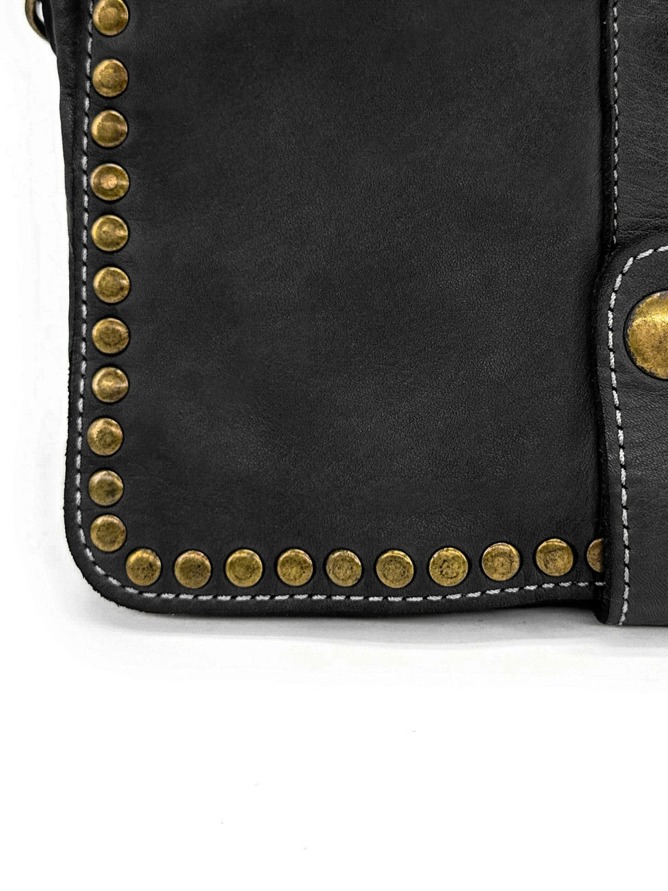Kuriertasche mit Schulterriemen aus Vintage-Leder MISS SHAN Schwarz