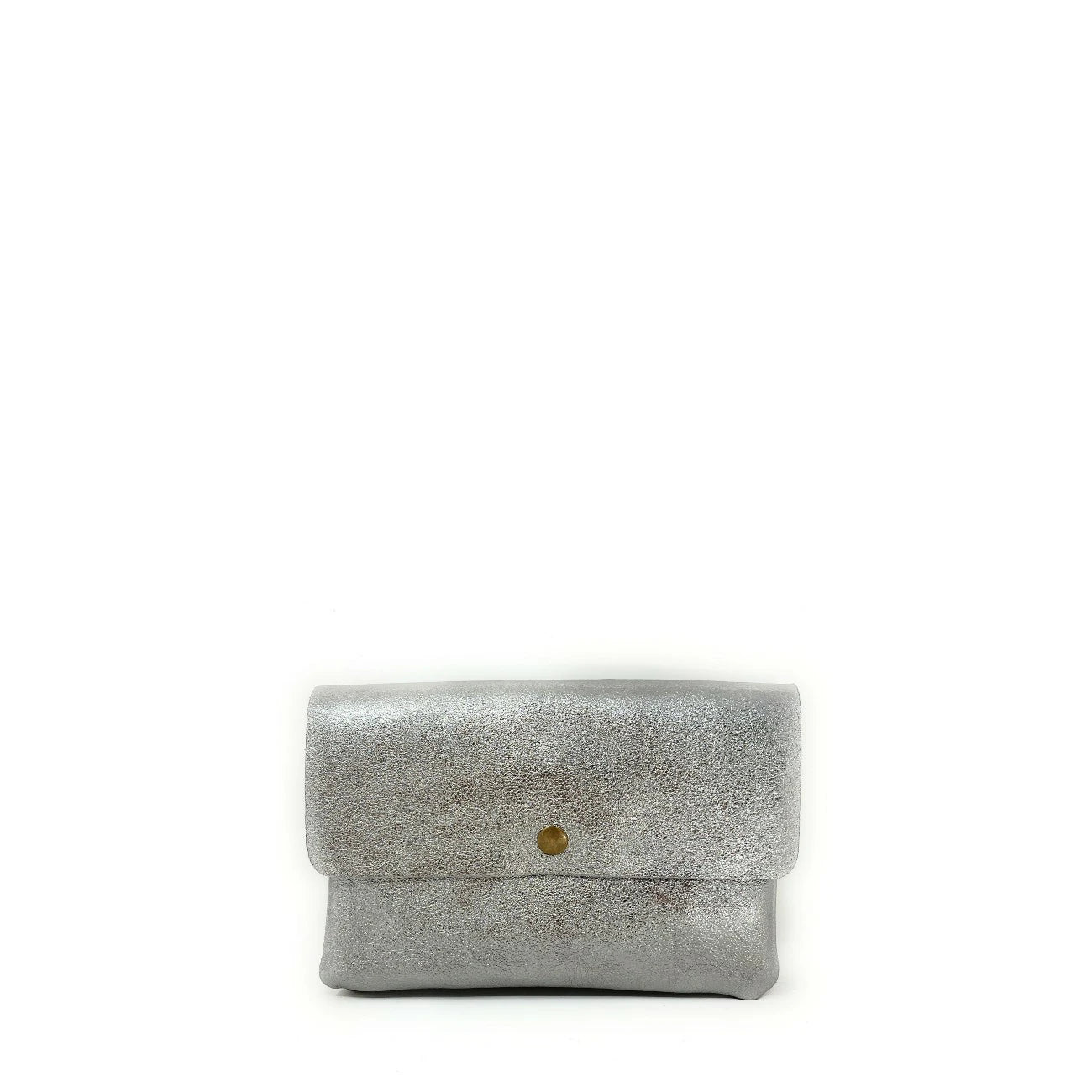 Sac pochette en cuir irisé MAELIA Argent clair