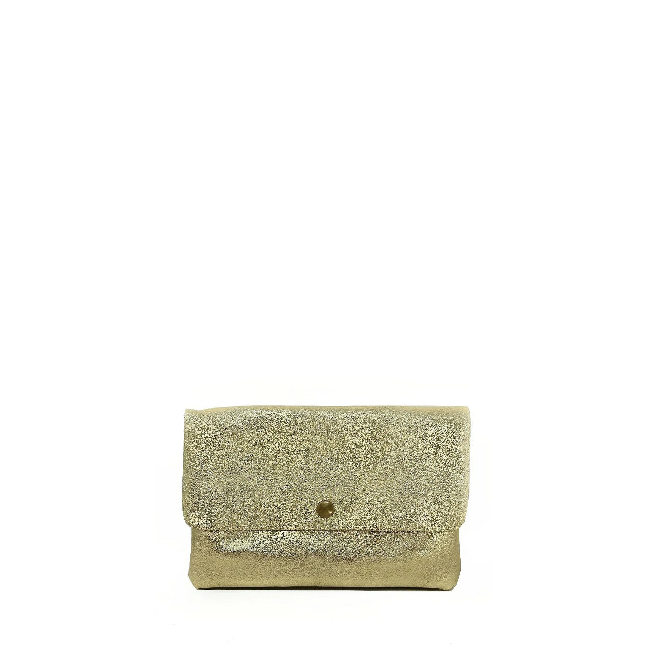 Leather pouch bag irise MAELIA Gold