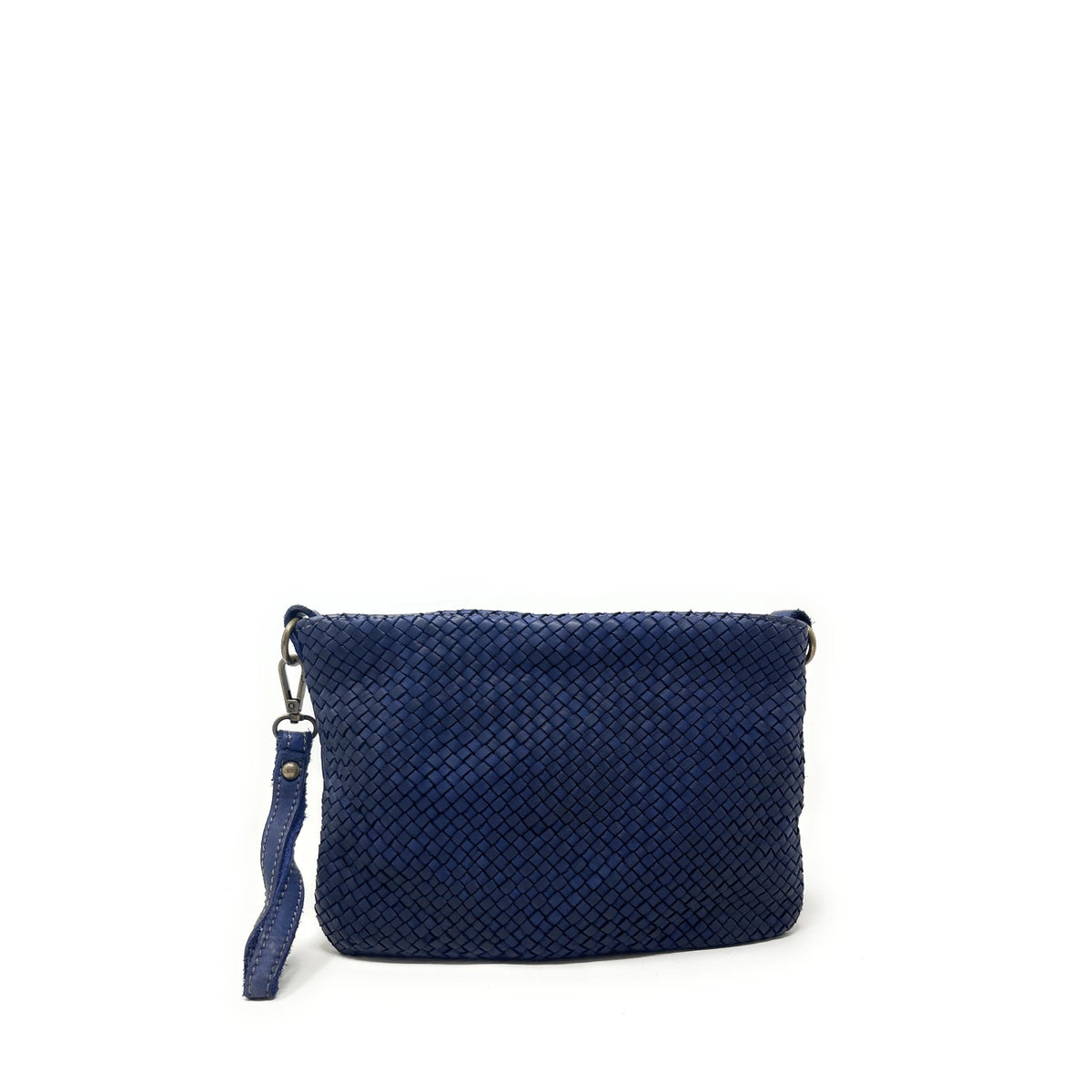 Sacca per cinturino in pelle intrecciata MISS JOE Blu