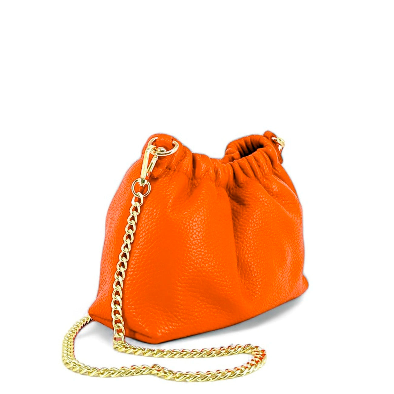Pouch aus genarbtem Leder LA POUCHINETTE Orange