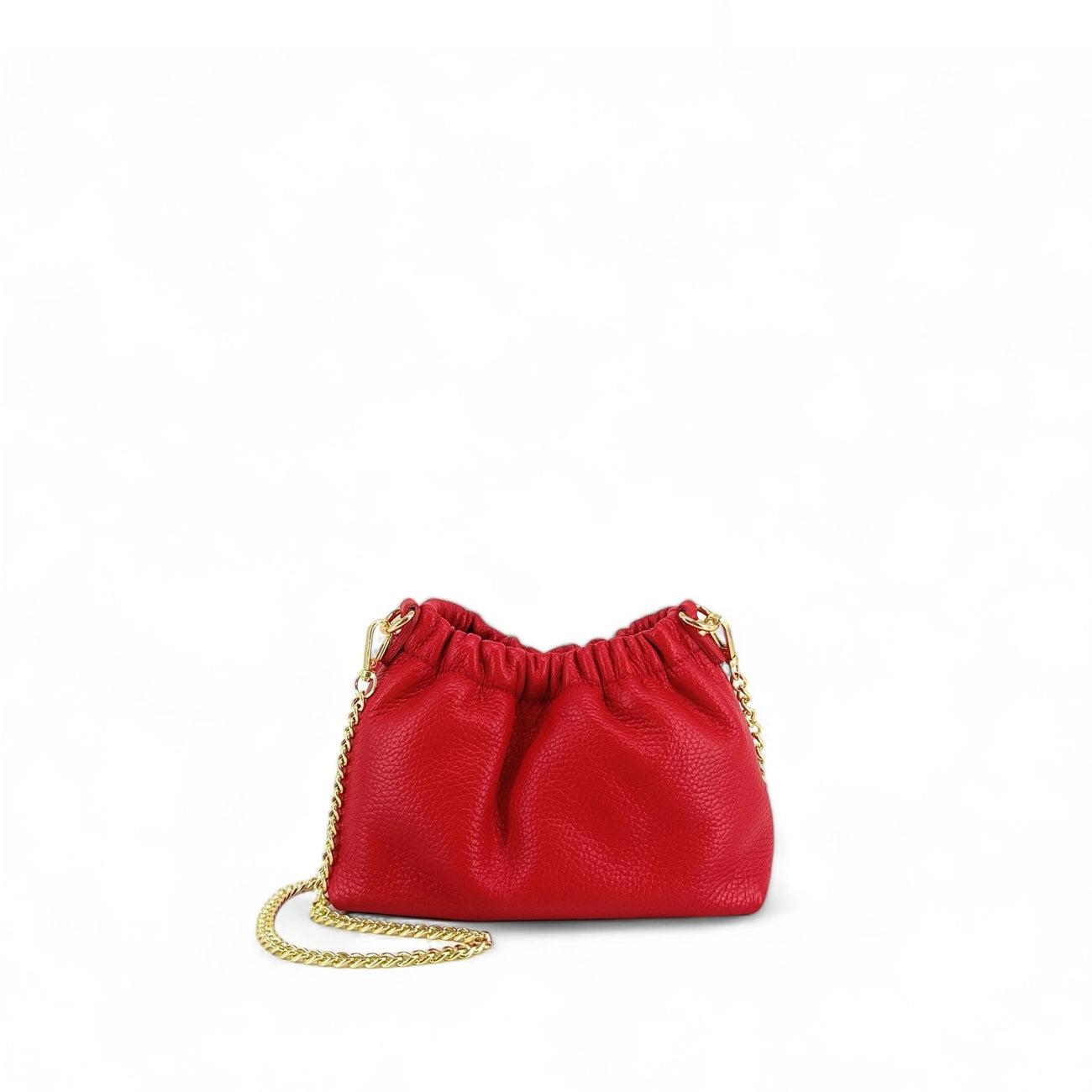 Bolso de cuero grano POUCHINETTE Garance rojo