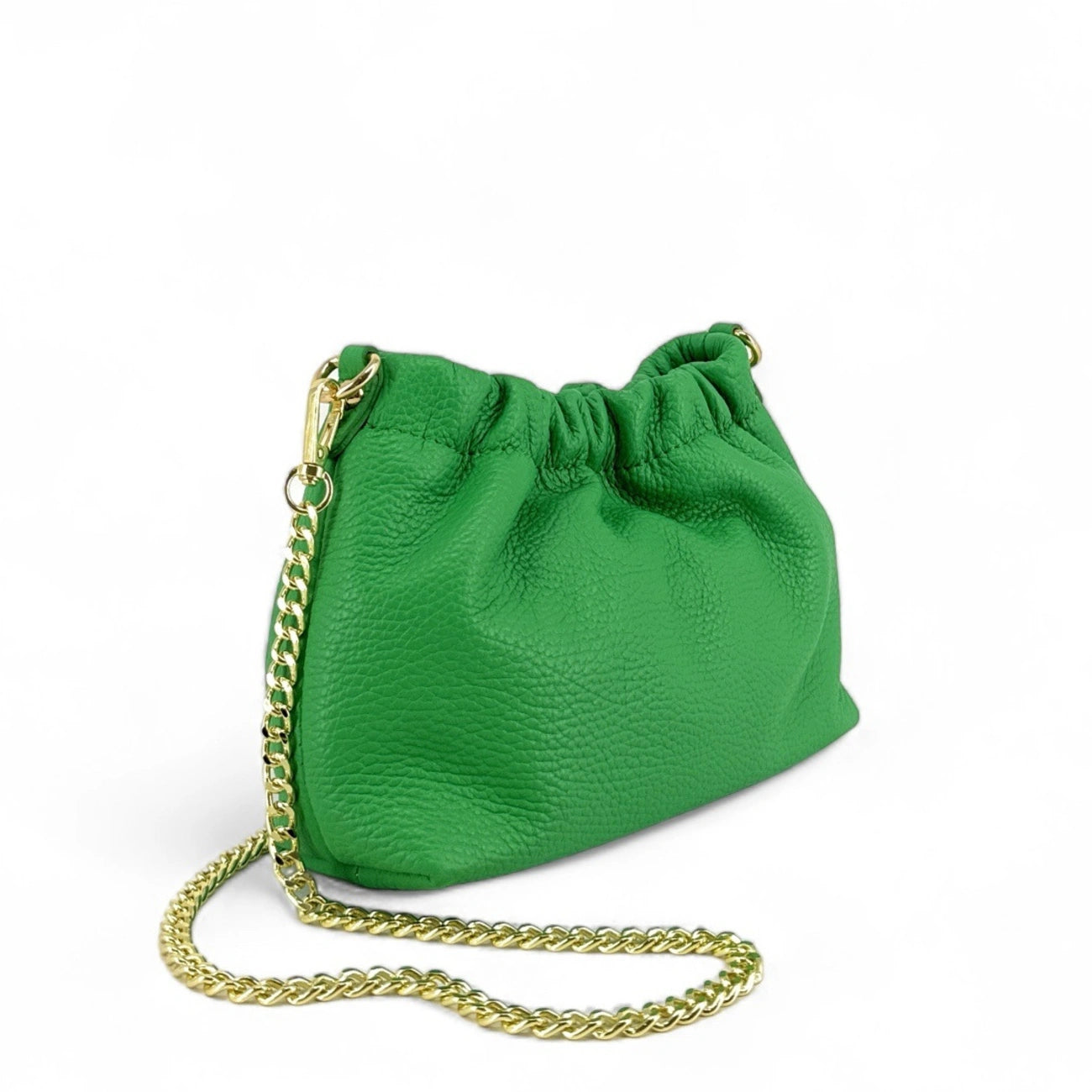 Bolso de cuero grano POUCHINETTE Verde inglés