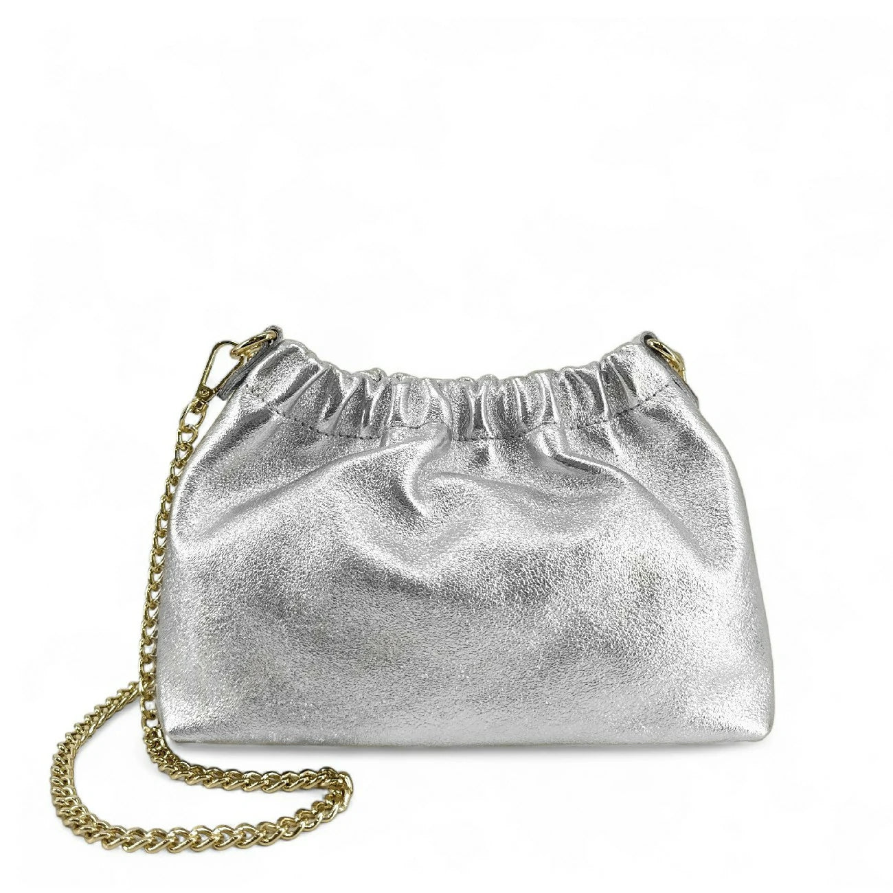 Leather Push bag irisé la POUCHINETTE Clear money