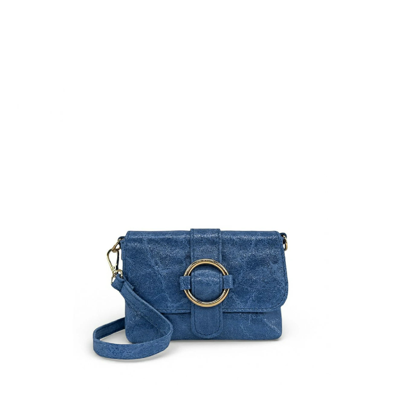 Mini sac en cuir brossé LITTLE VERONE Bleu denim