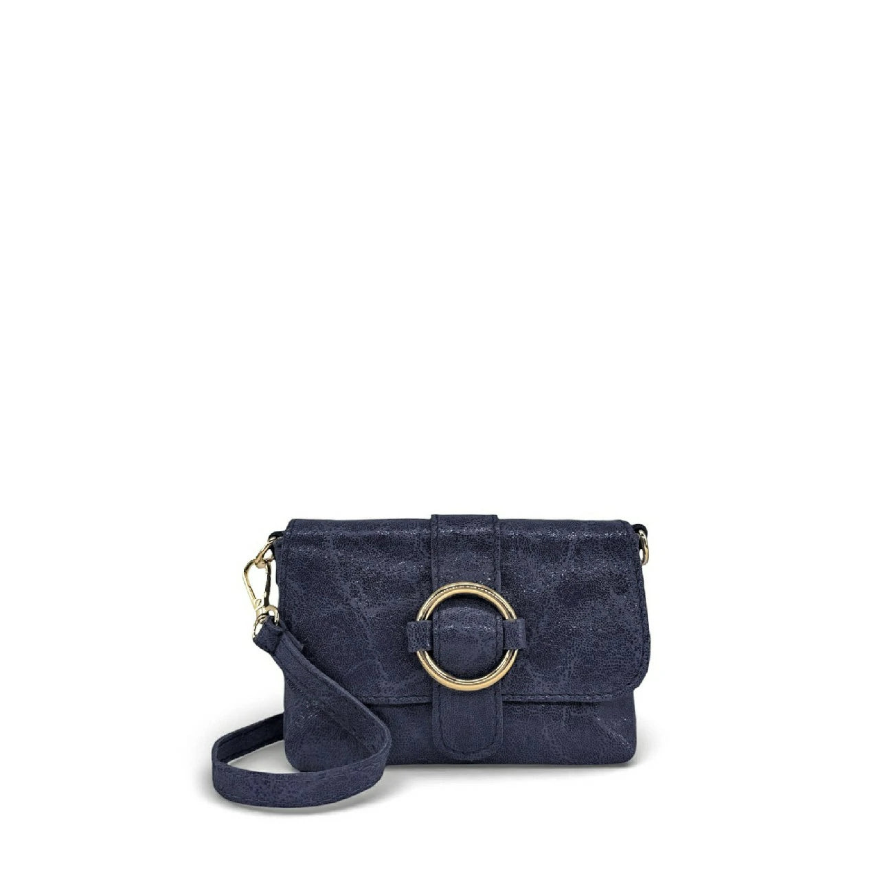 Mini sac en cuir brossé LITTLE VERONE Bleu marine