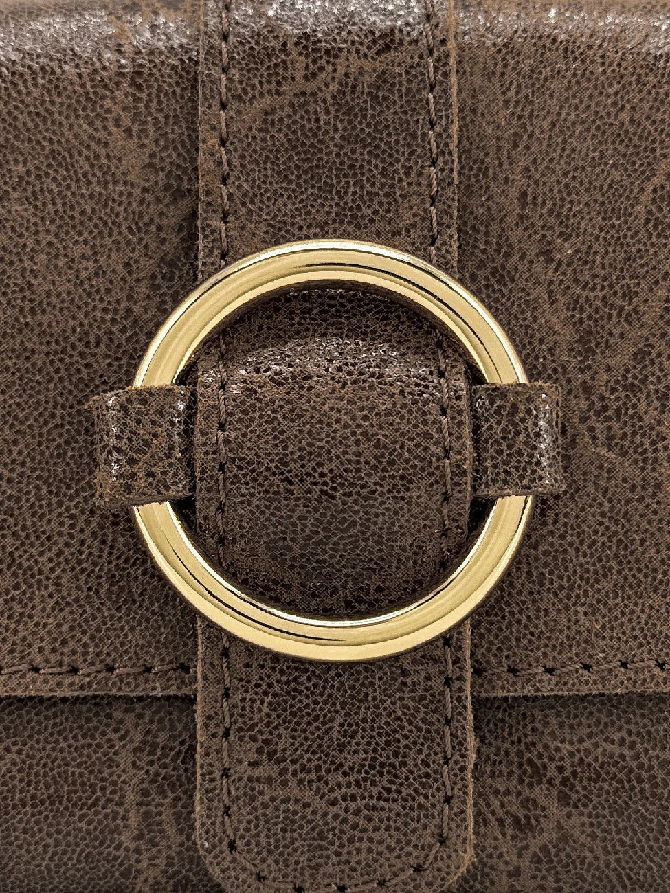 BERLINGOT mocha brushed leather micro bag