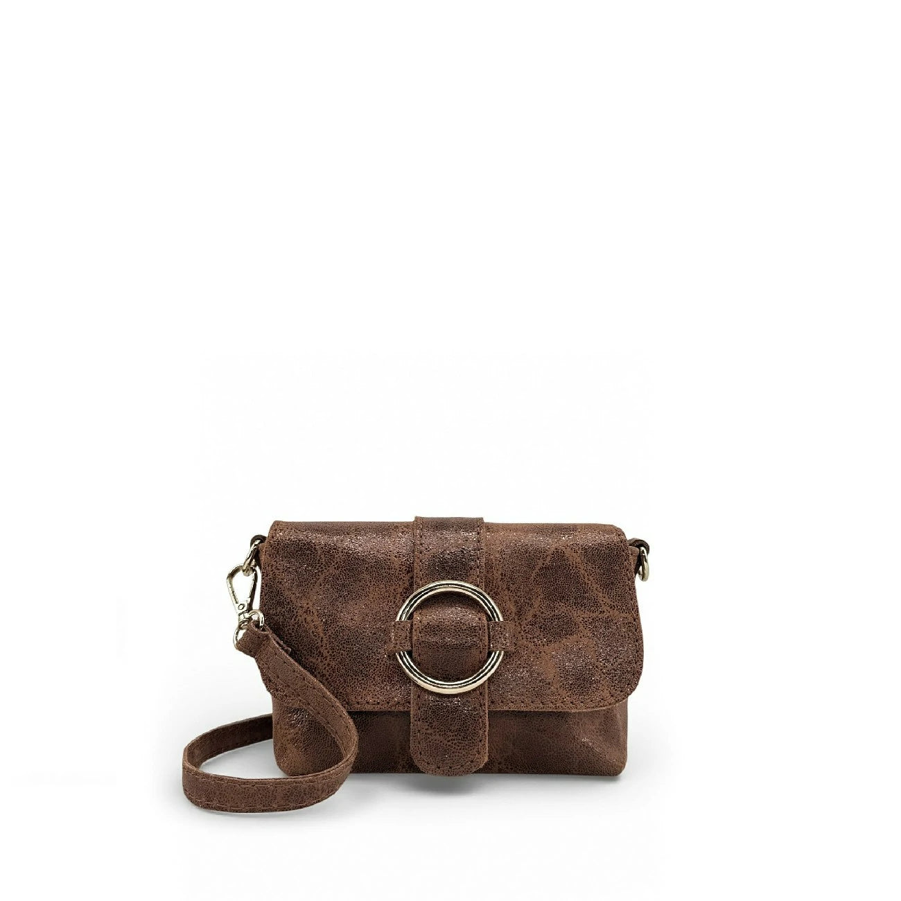 Mini sac en cuir brossé LITTLE VERONE Châtaigne