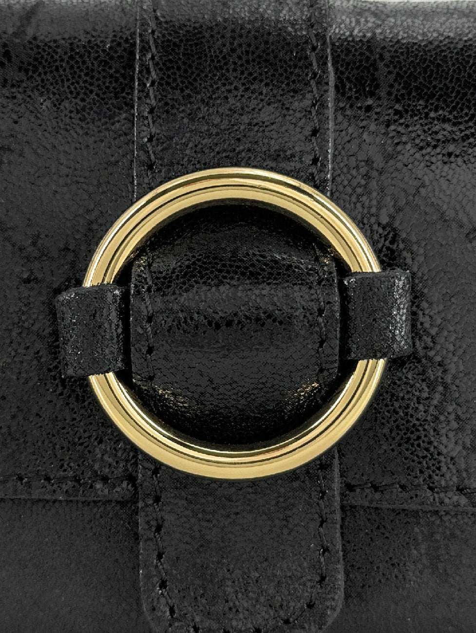 BERLINGOT black brushed leather micro bag