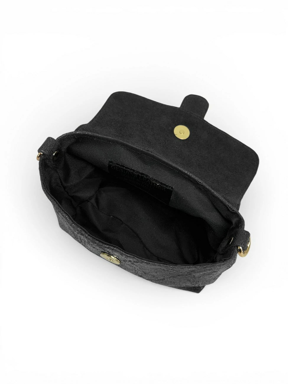 BERLINGOT black brushed leather micro bag