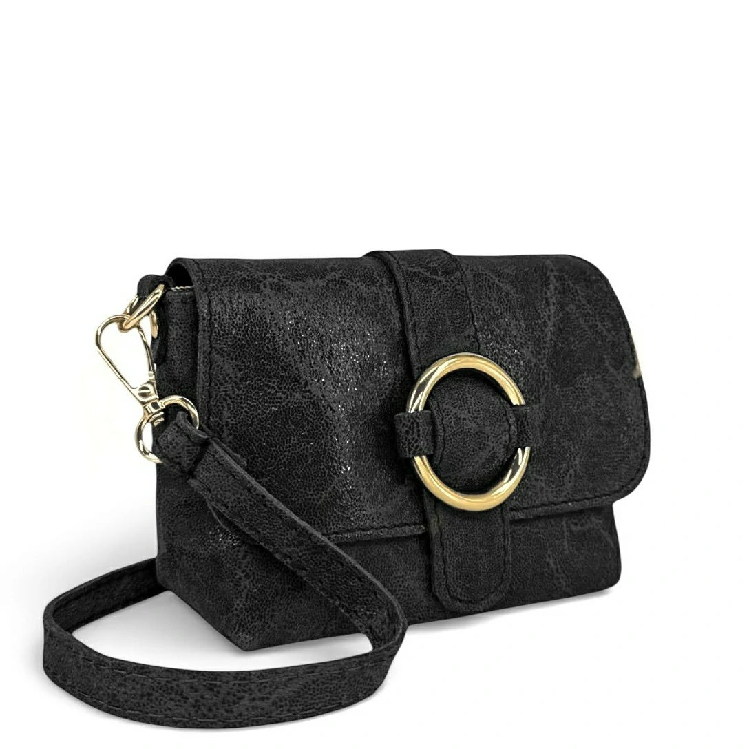 Mini sac en cuir brossé LITTLE VERONE Noir