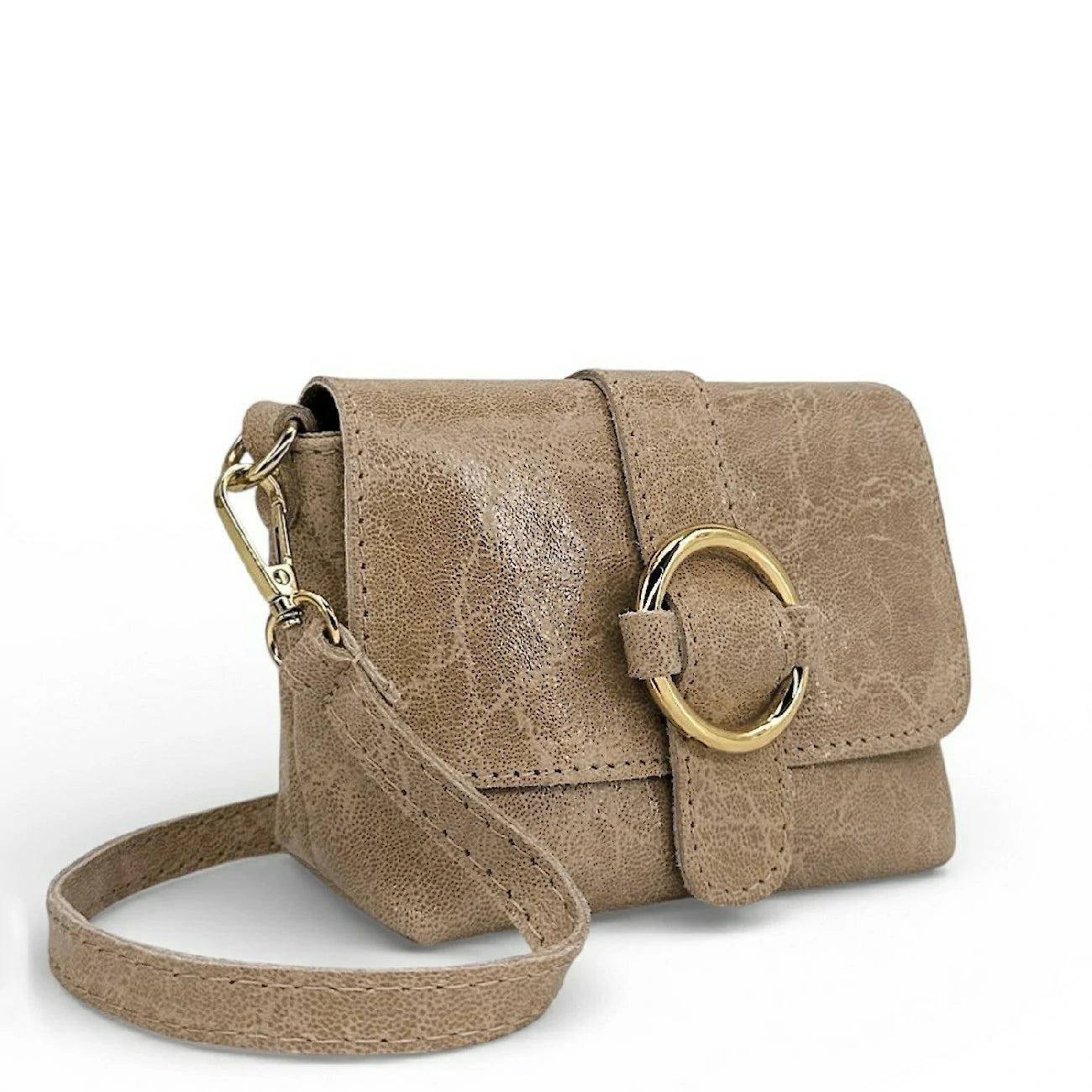 Mini sac en cuir brossé LITTLE VERONE Taupe