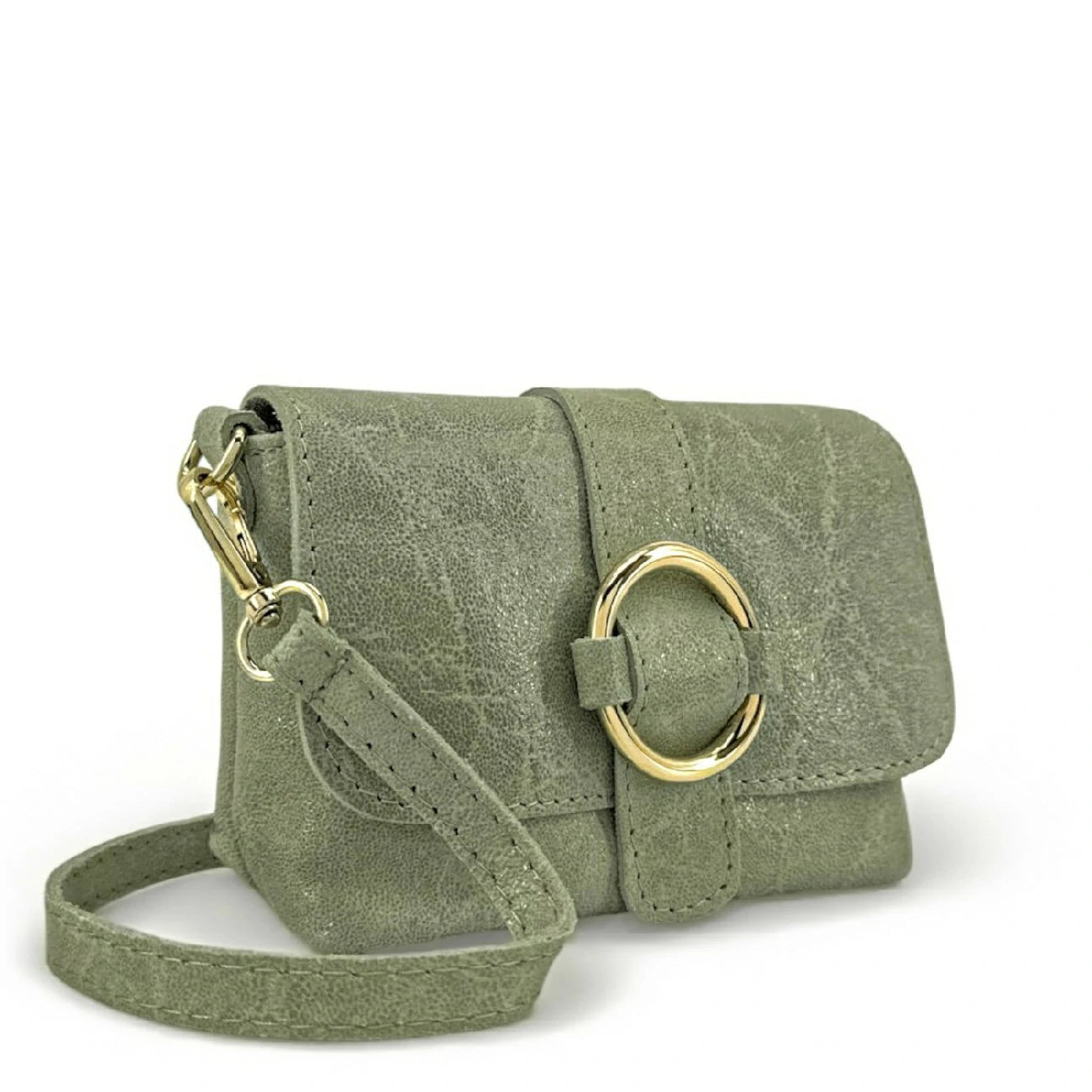 Bag main suede VERONE SUEDE Almond green