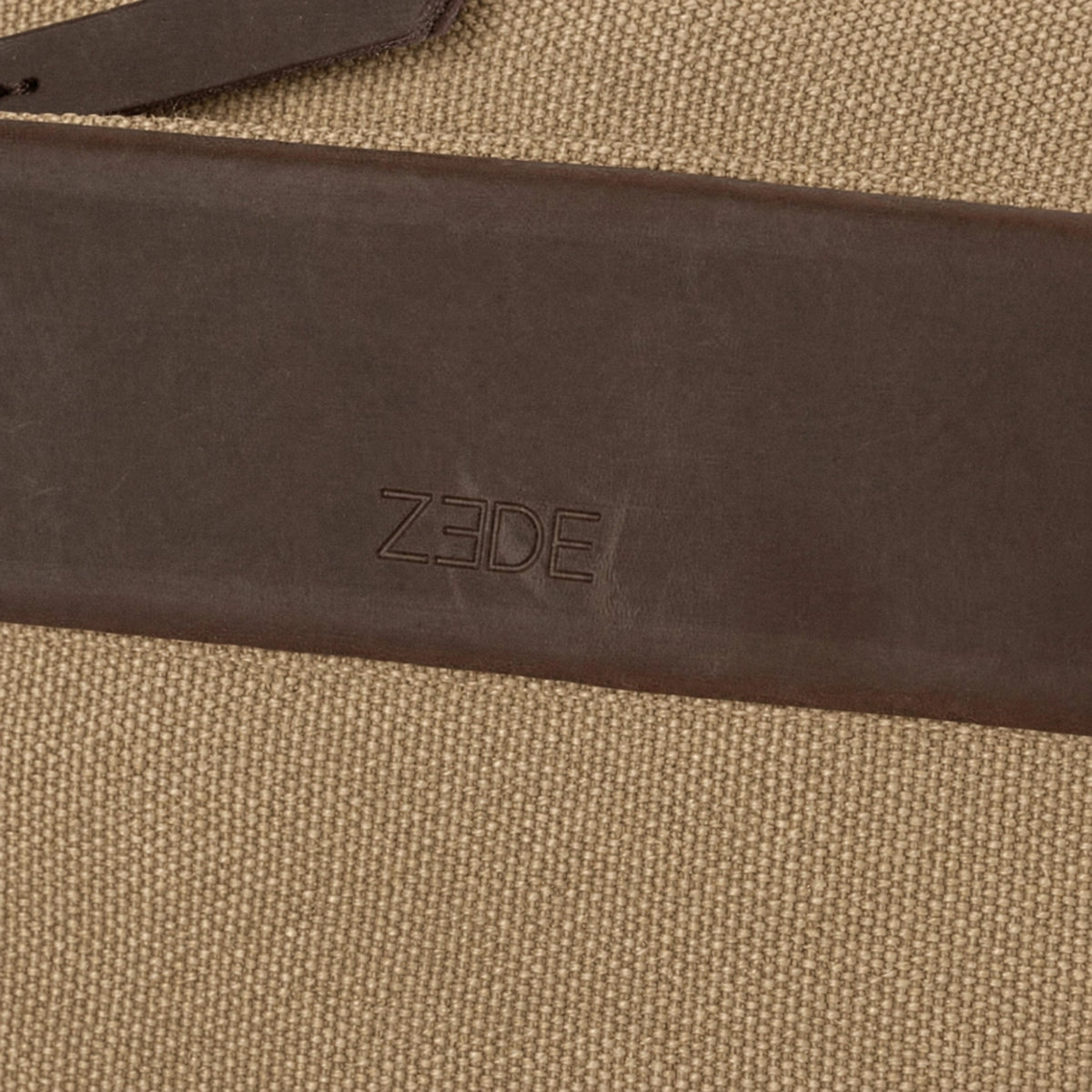 Umhängetasche aus Canvas und Leder GARIBALDI Dunkelbeige