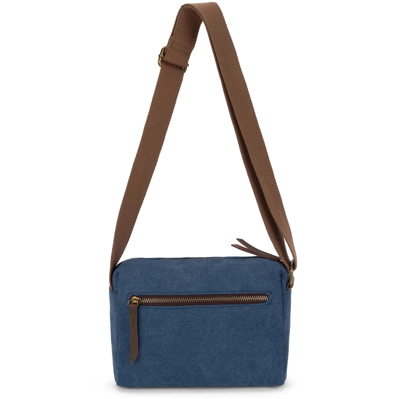 Sac trotteur en toile et cuir GARIBALDI Bleu denim
