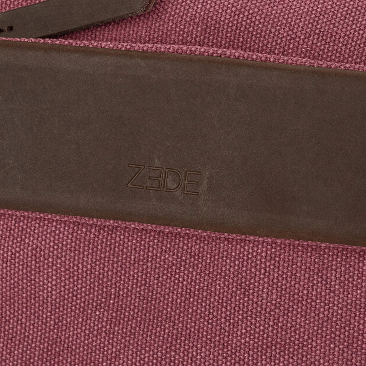 Umhängetasche aus Canvas und Leder GARIBALDI Bordeauxrot