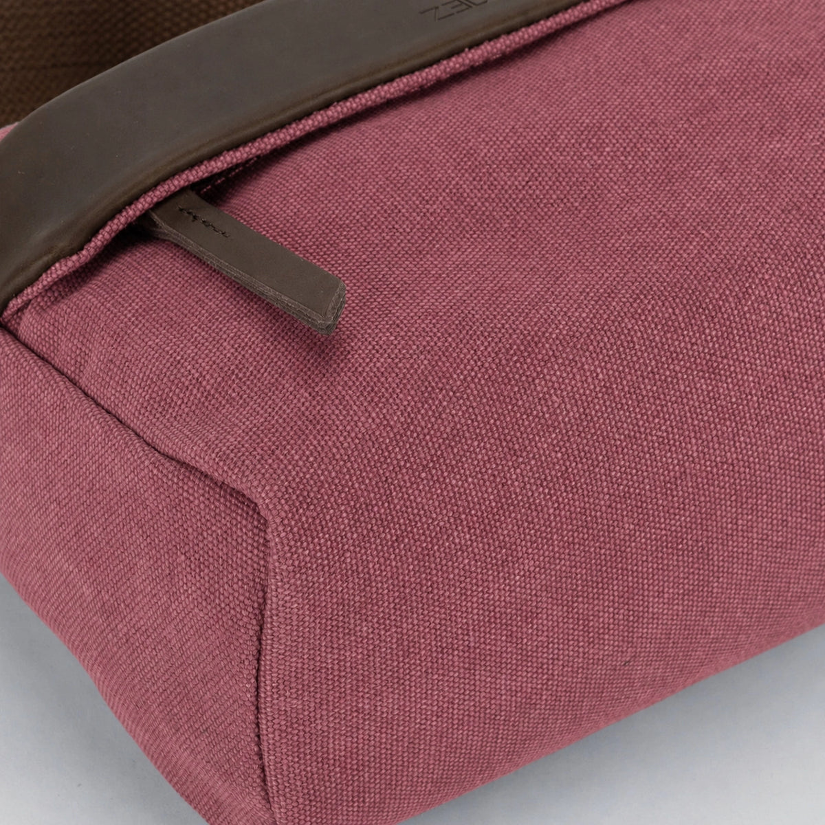 Umhängetasche aus Canvas und Leder GARIBALDI Bordeauxrot