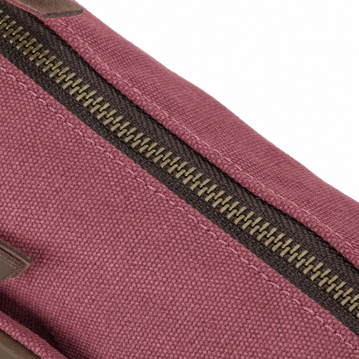 Umhängetasche aus Canvas und Leder GARIBALDI Bordeauxrot