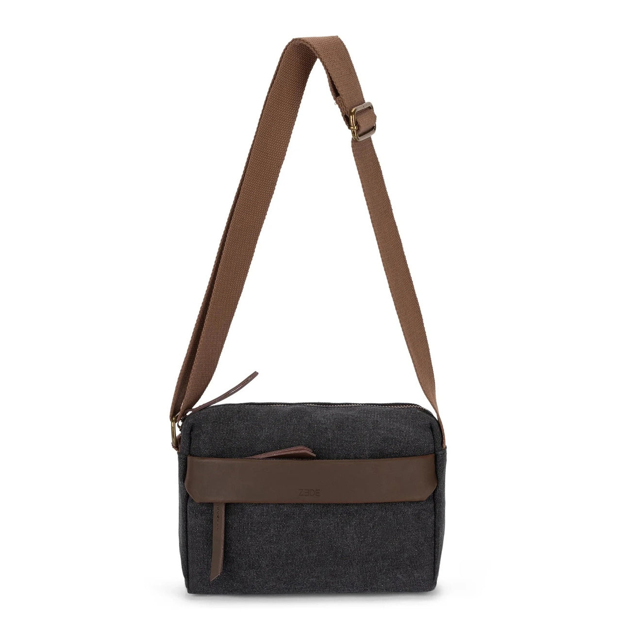 Sac trotteur en toile et cuir GARIBALDI Noir