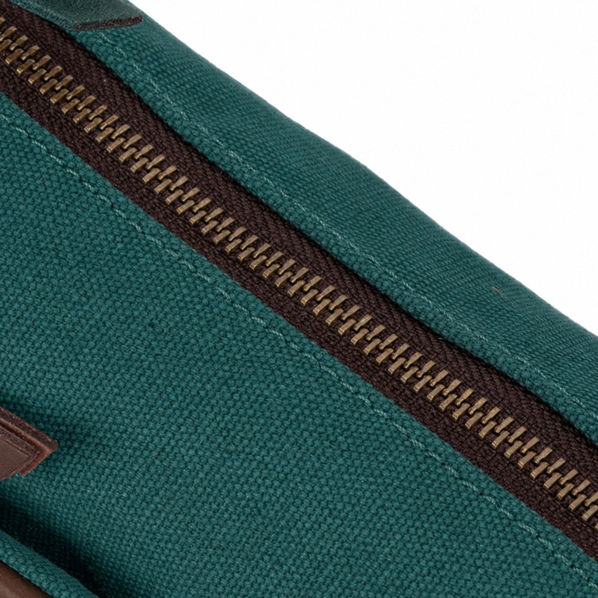 Umhängetasche aus Canvas und Leder GARIBALDI Entengrün
