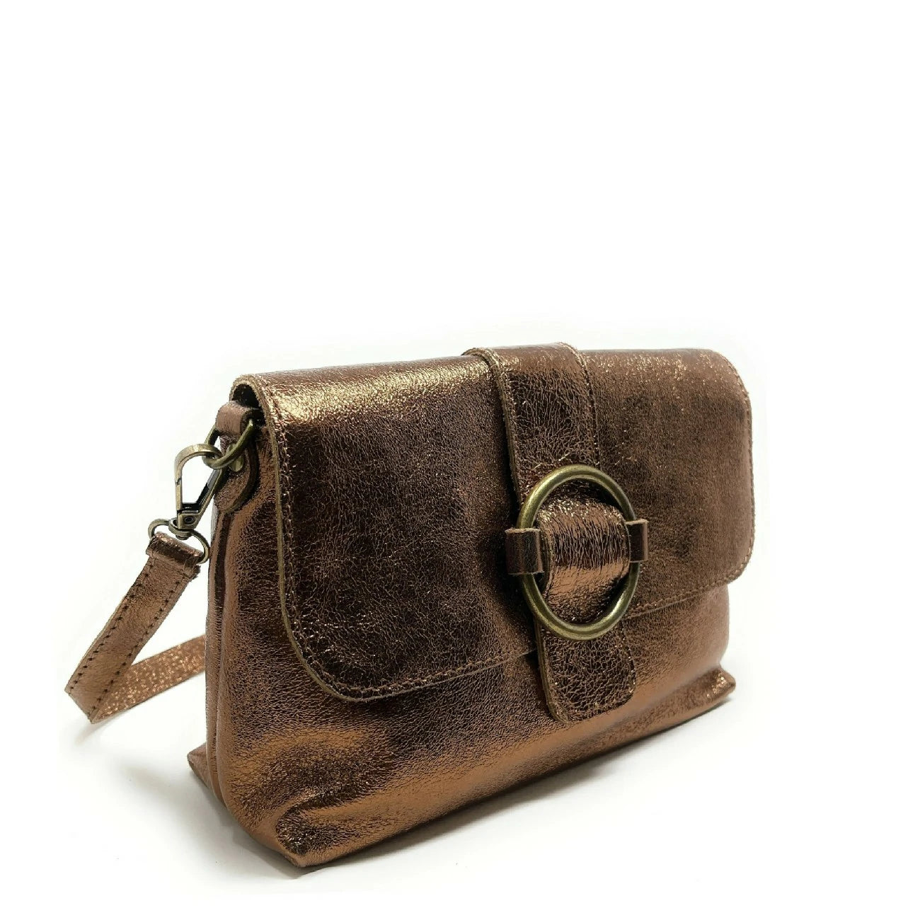 Mini sac en cuir irisé VERONE Bronze
