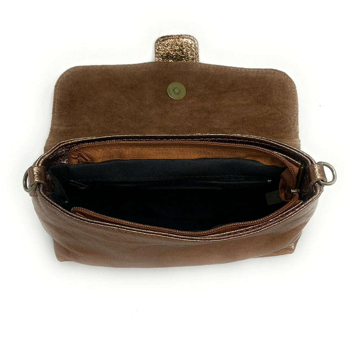 Mini borsa in pelle iridescente VERONE Bronzo