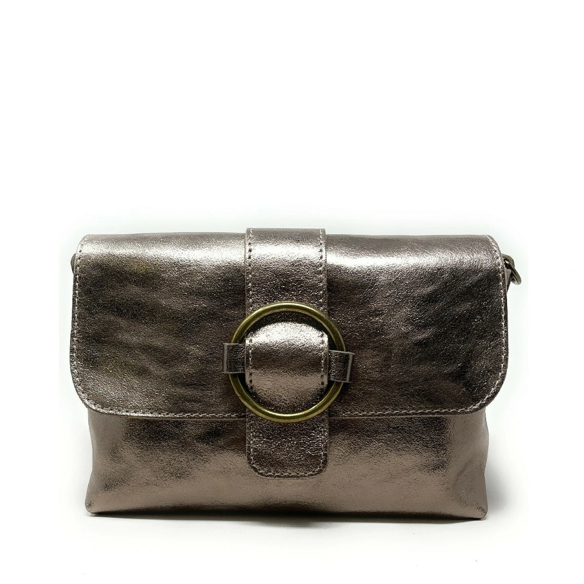 Mini-Tasche aus schillerndem Leder VERONE Champagner irisierend