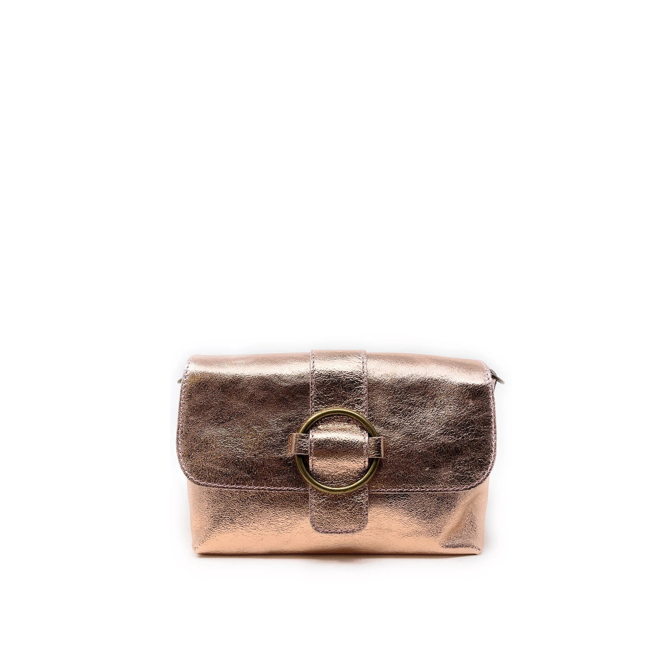 Mini-Tasche aus schillerndem Leder VERONE Roségold