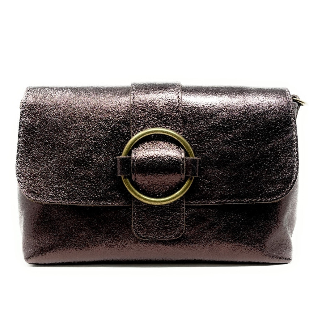 Mini sac en cuir irisé VERONE Chocolat irisé