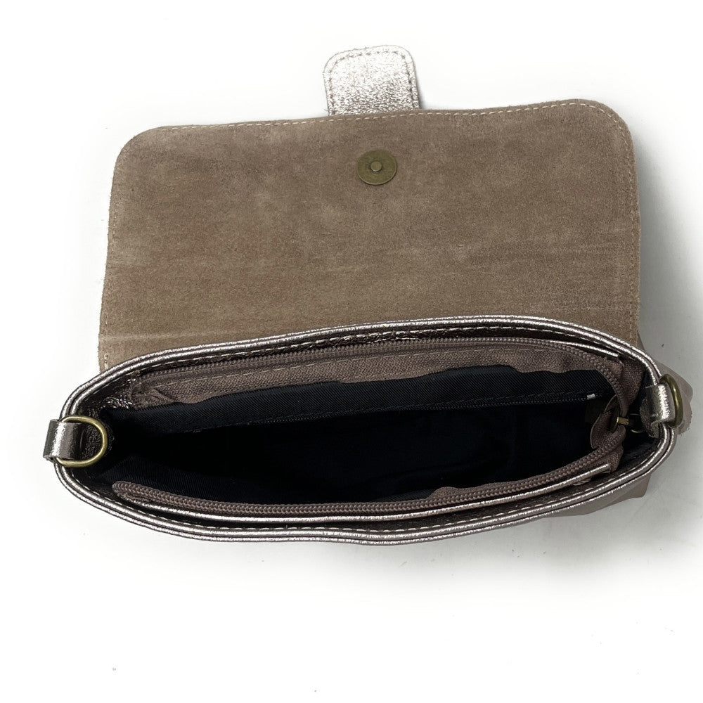 Mini sac en cuir irisé VERONE Champagne irisé