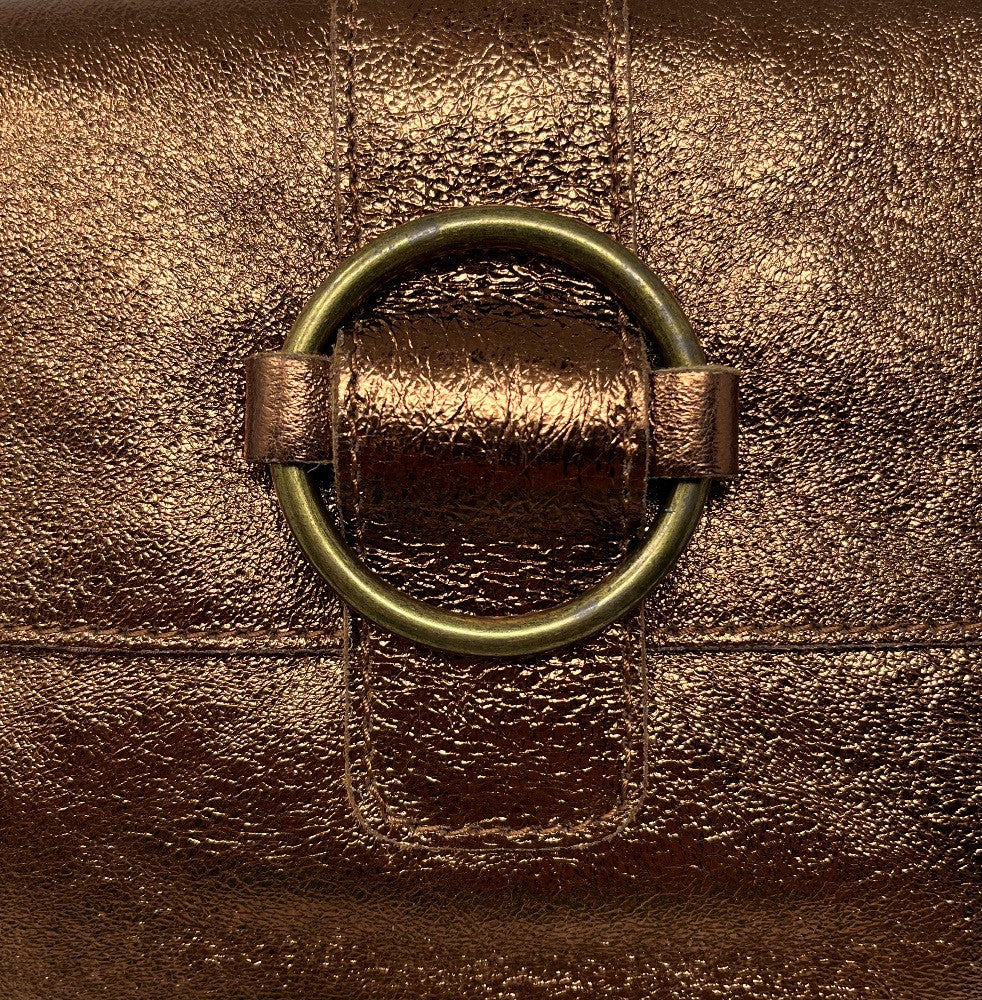 Mini sac en cuir irisé VERONE Bronze