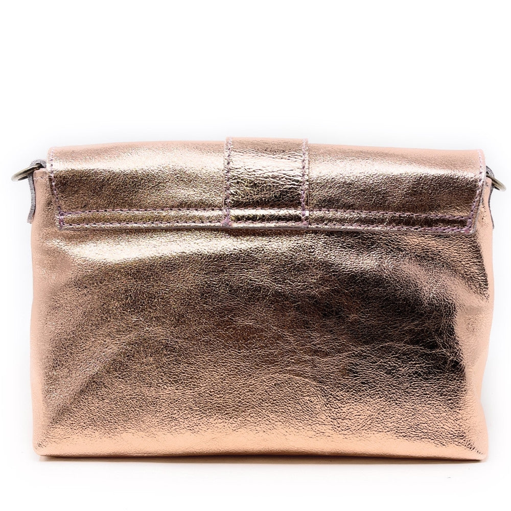 Mini sac en cuir irisé VERONE Rose gold