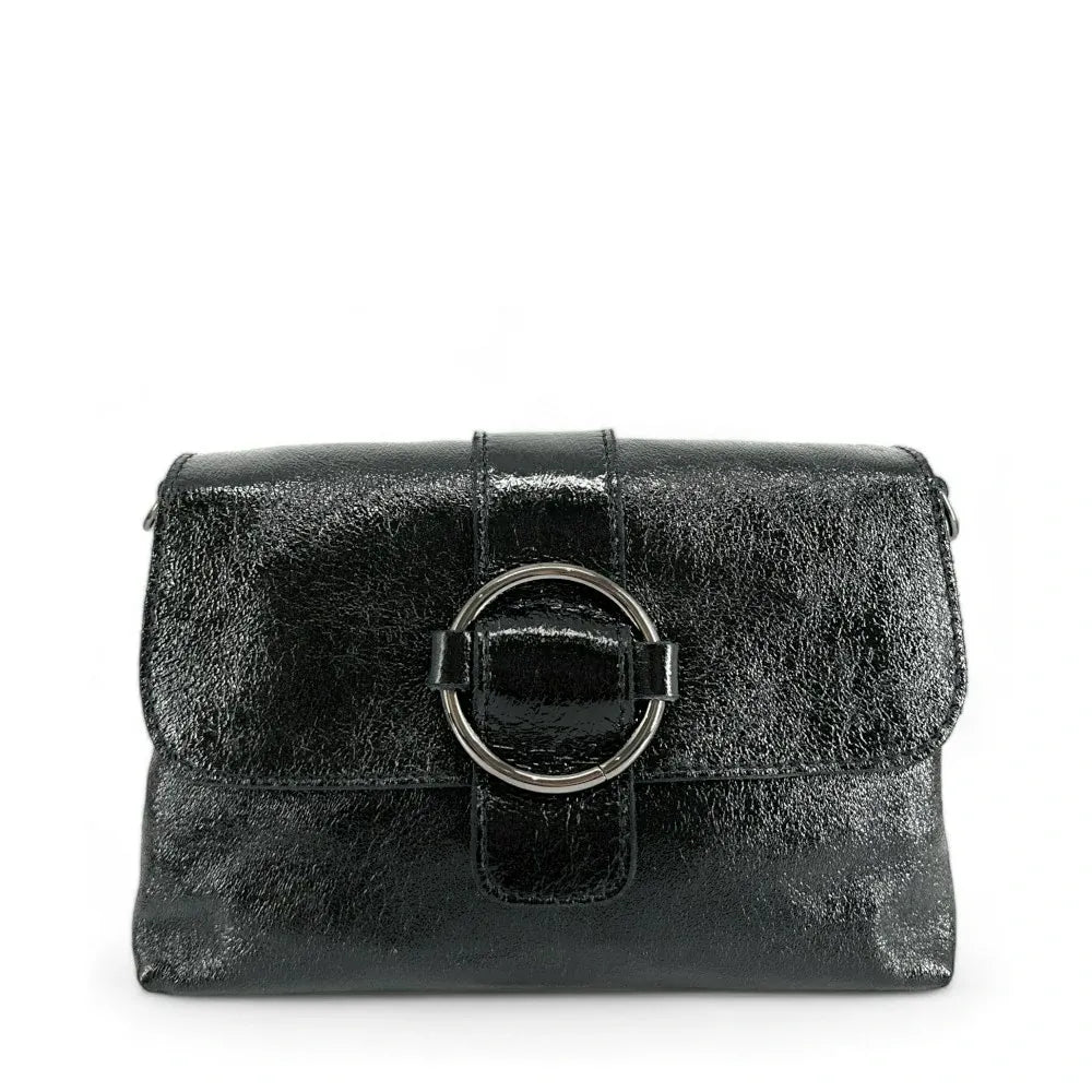 Mini sac en cuir irisé VERONE Noir irisé