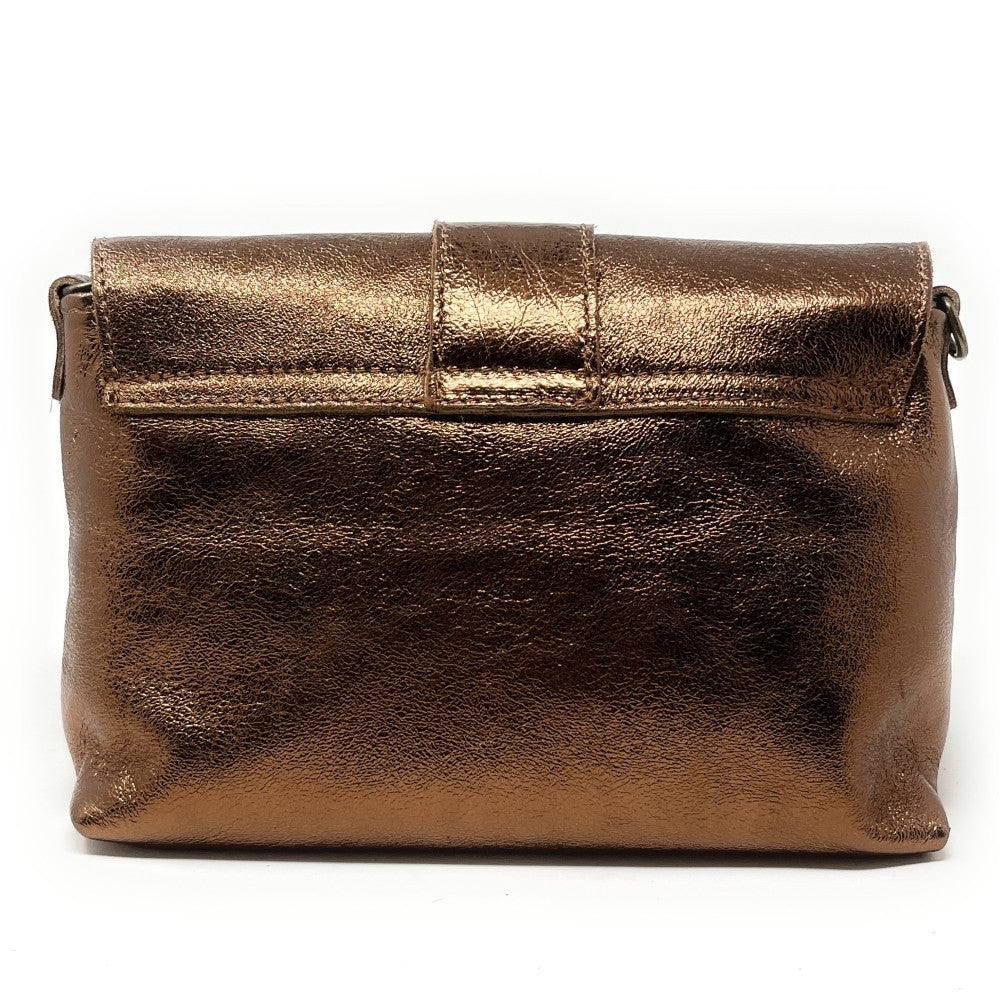 Mini sac en cuir irisé VERONE Bronze