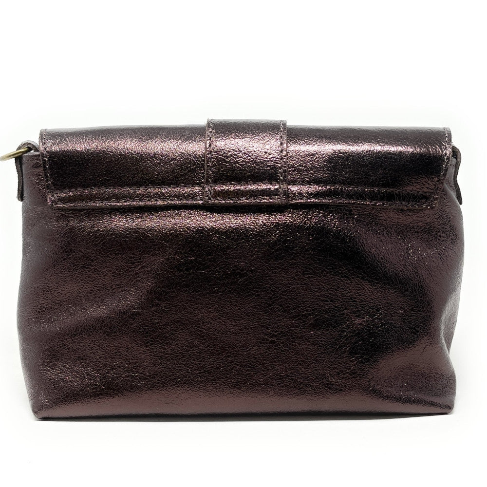 Mini sac en cuir irisé VERONE Chocolat irisé