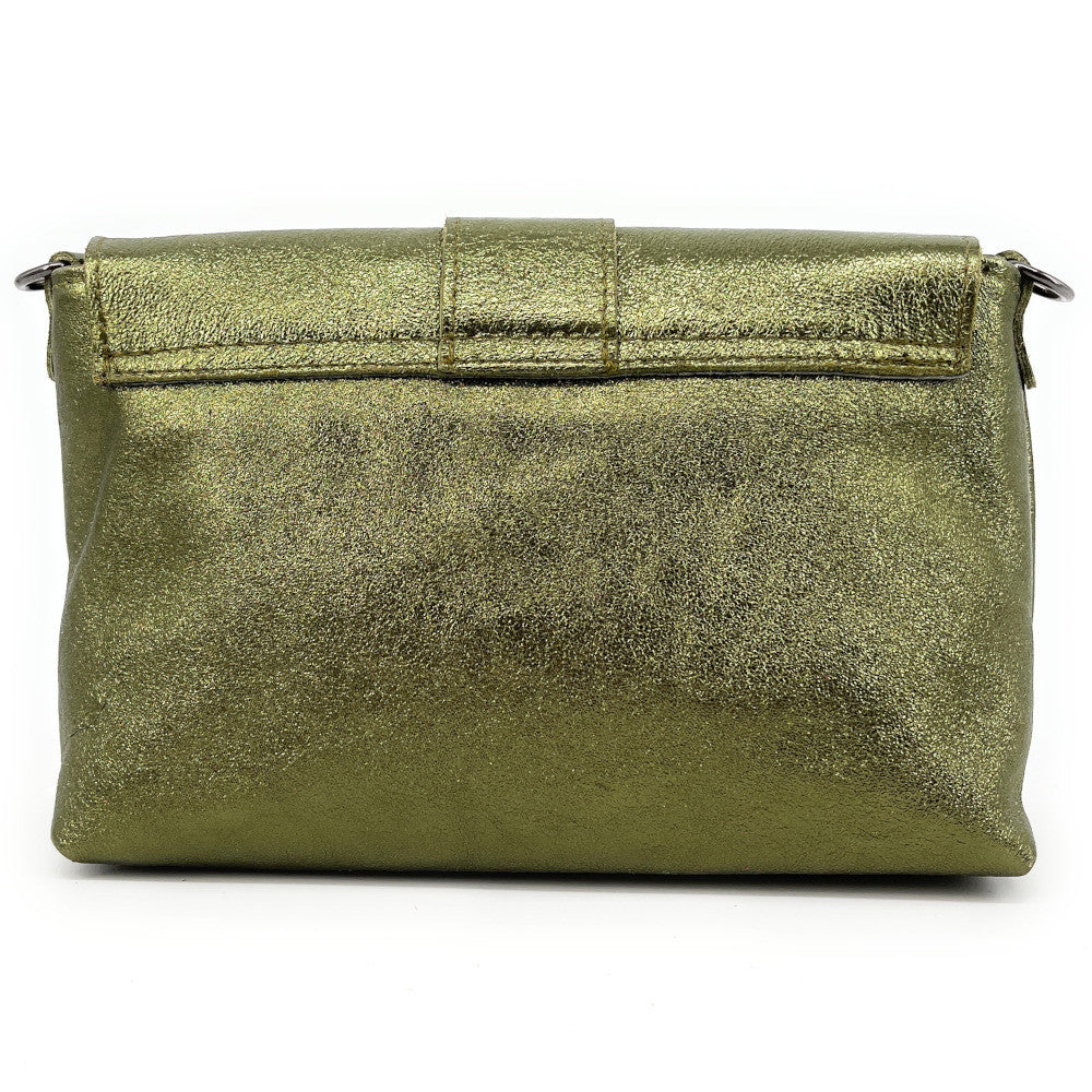 Mini sac en cuir irisé VERONE Kaki irisé