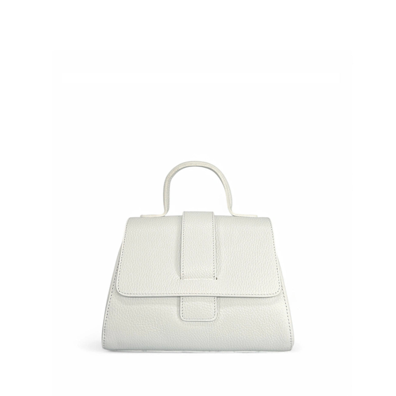 Sac bandoulière en cuir grainé SMART Blanc