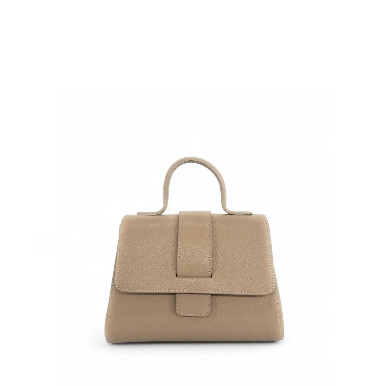 Sac bandoulière en cuir grainé SMART Taupe