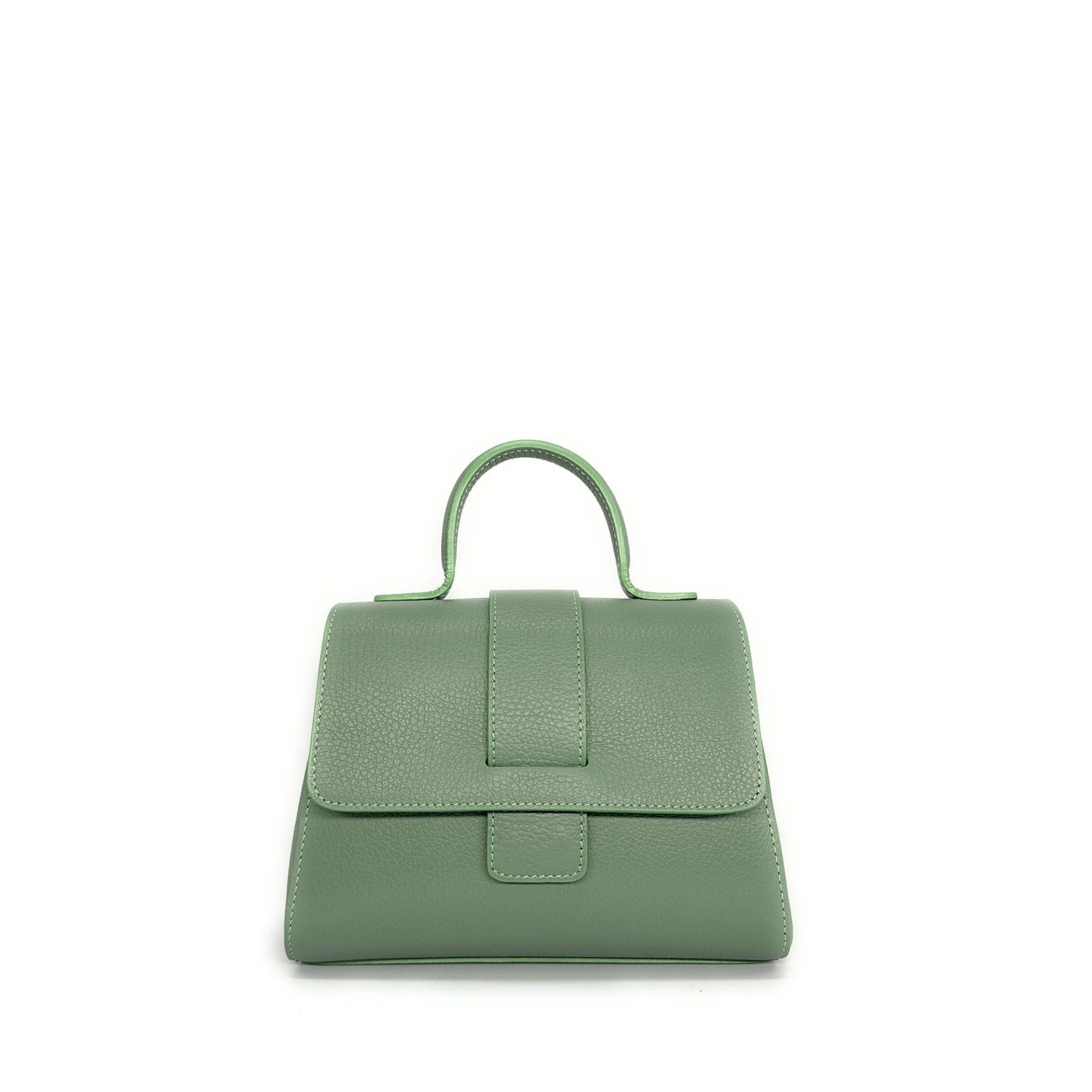 Borsa a tracolla in pelle grana SMART Verde pastello