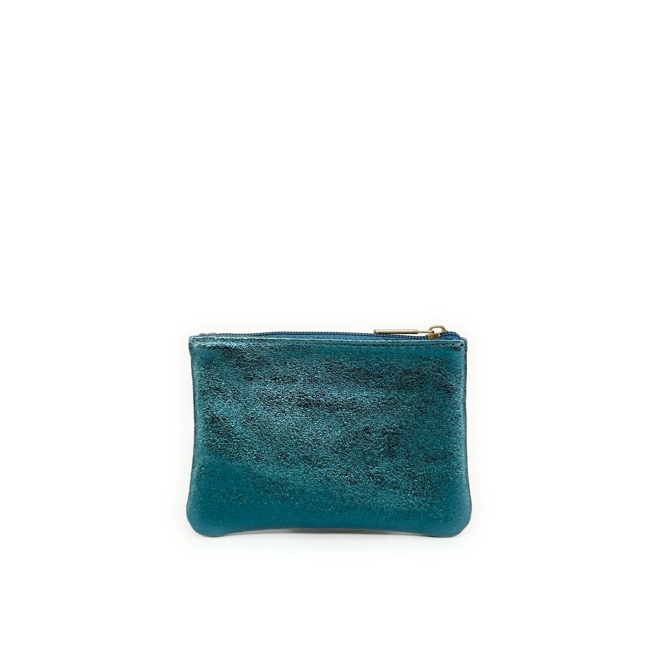 GLOW PURSE iridescent leather pouch Iridescent Teal Blue