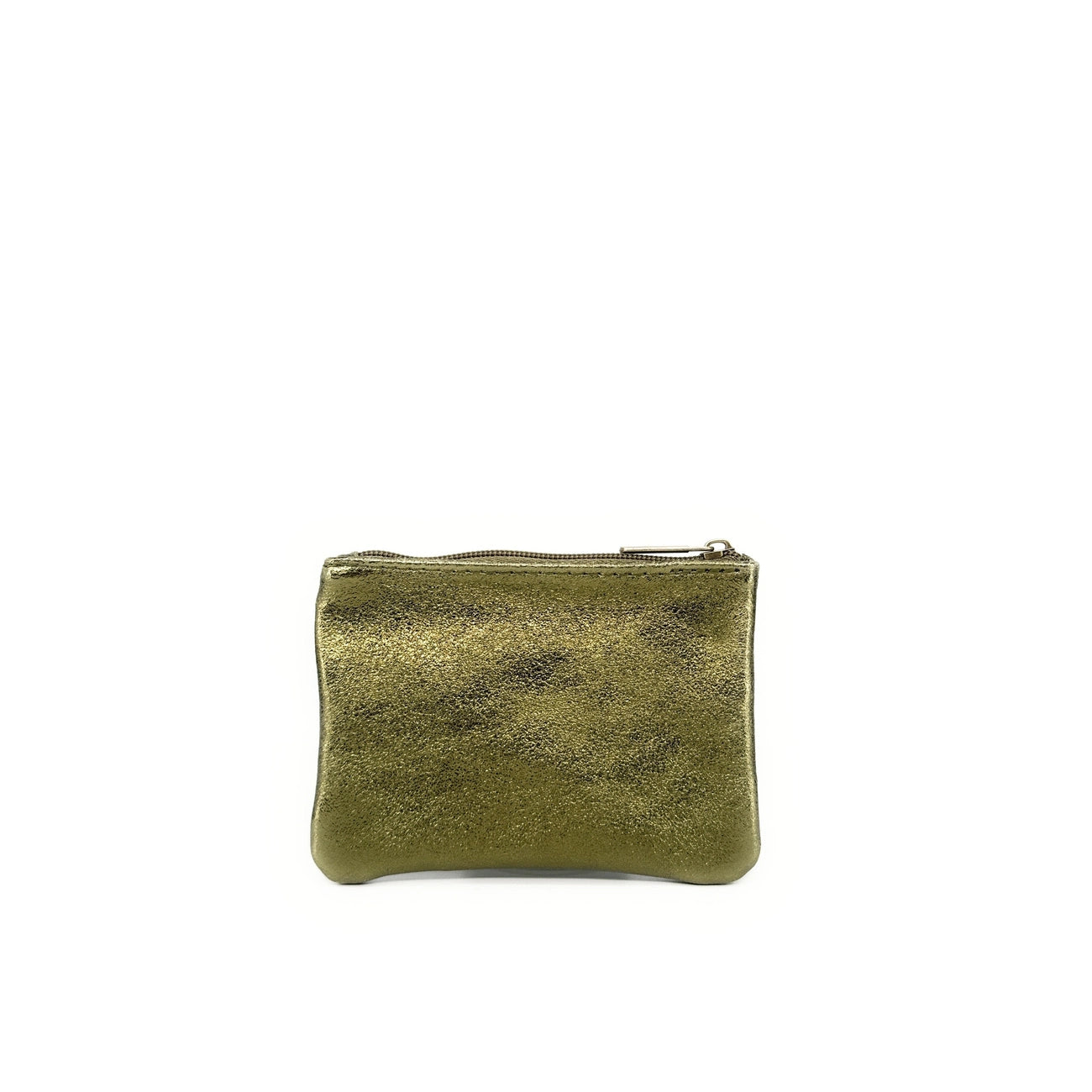 GLOW PURSE iridescent leather pouch Iridescent Khaki Green