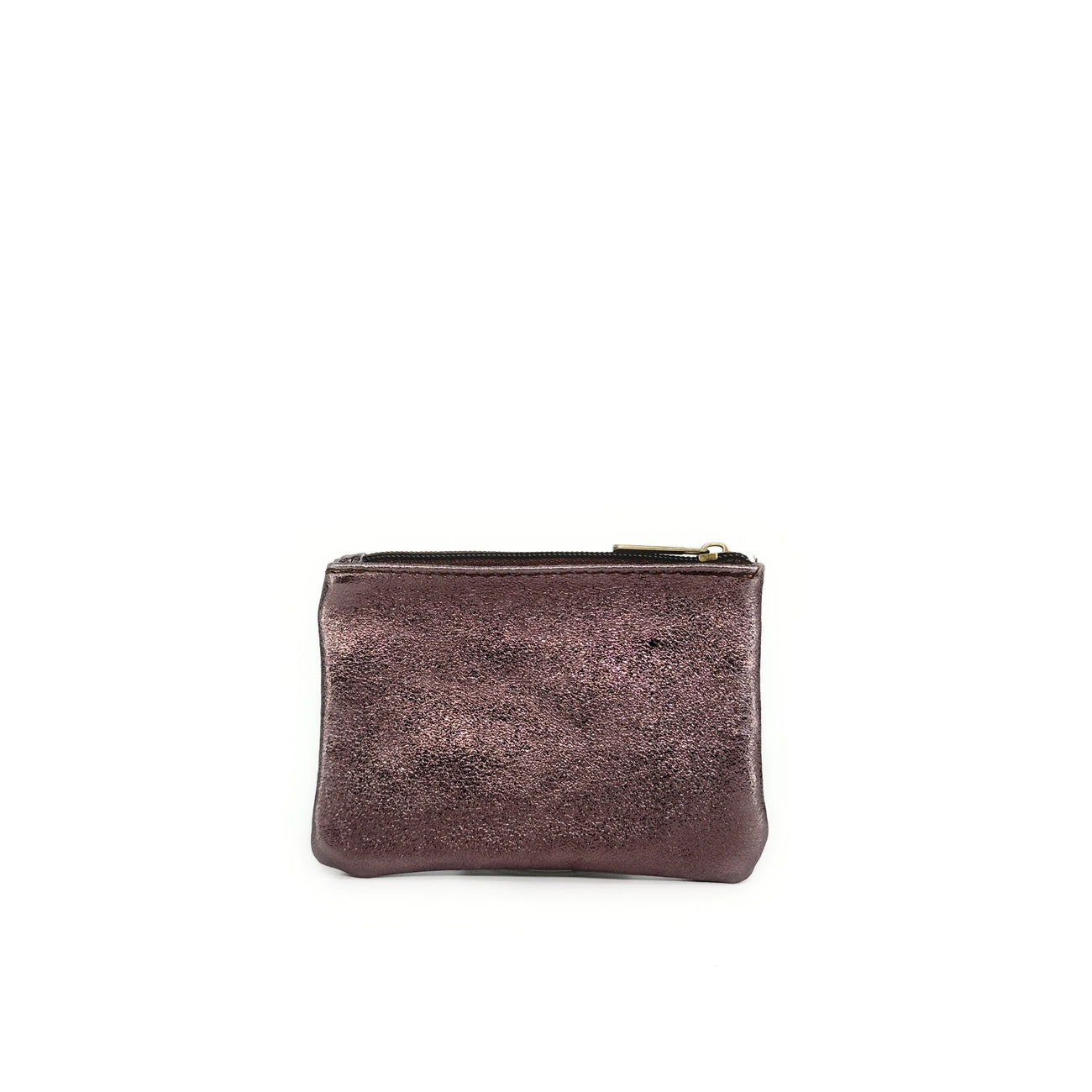 GLOW PURSE iridescent leather pouch Iridescent Chocolate Brown