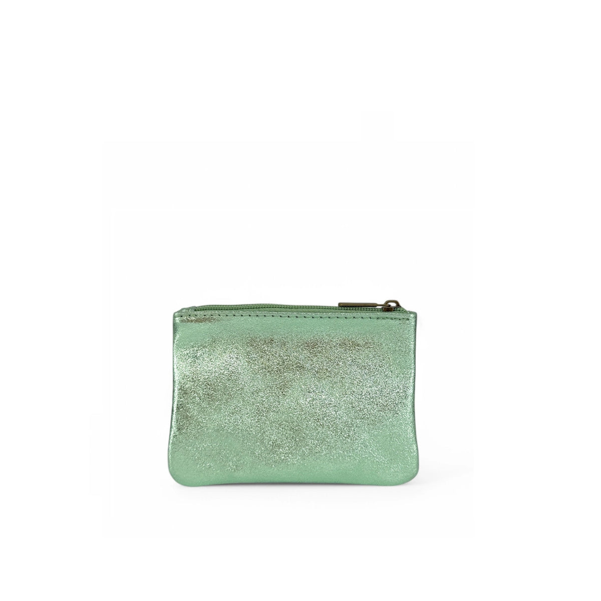 GLOW PURSE iridescent leather pouch Frosted Mint Green