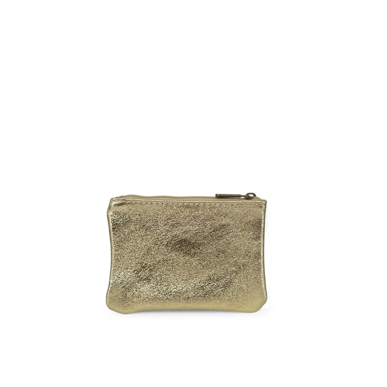 GLOW PURSE iridescent leather pouch Pale Gold