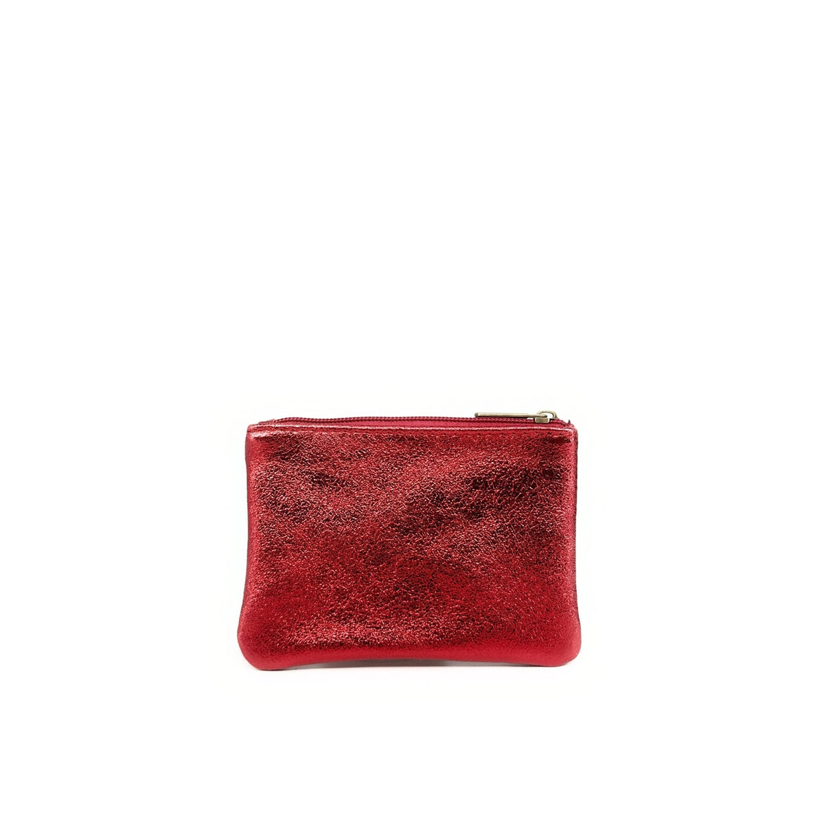 GLOW PURSE iridescent leather pouch Iridescent Red