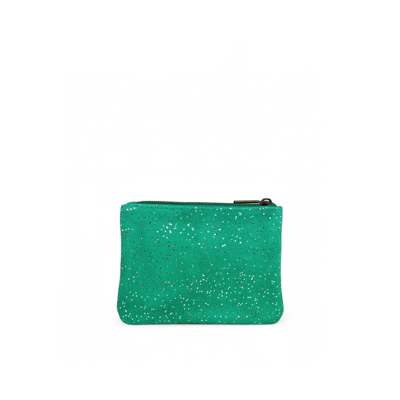 Flood suede pouch GLITTER PURSE Mint green