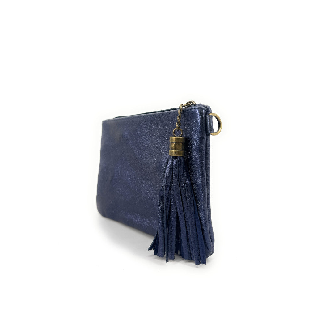 Sac pochette en cuir irisé MORGANE Nuit étoilée